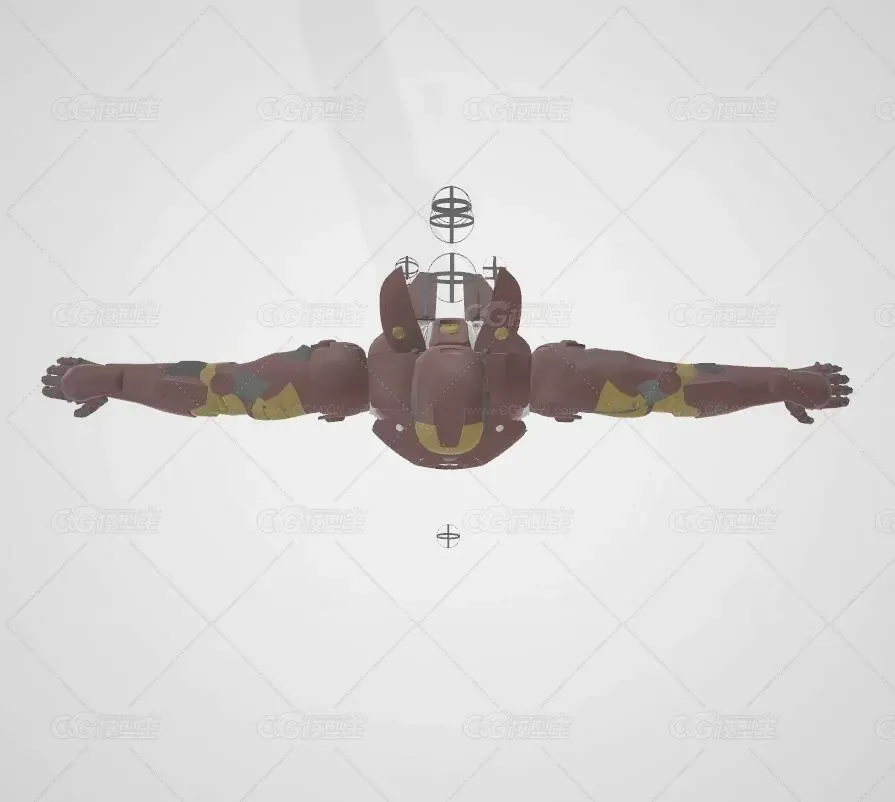 【3D模型】Iron Man Rigged，绑定动作的钢铁侠模型-5