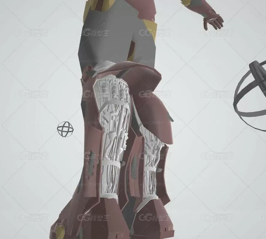 【3D模型】Iron Man Rigged，绑定动作的钢铁侠模型-7