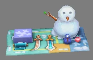 雪人 礼物盒 雪地场景物件