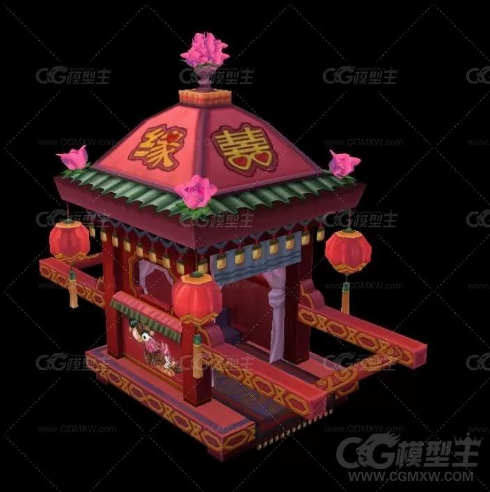 花轿 古代轿子 3D模型-1