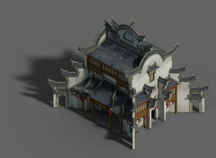 琥珀山庄_主建筑3D模型