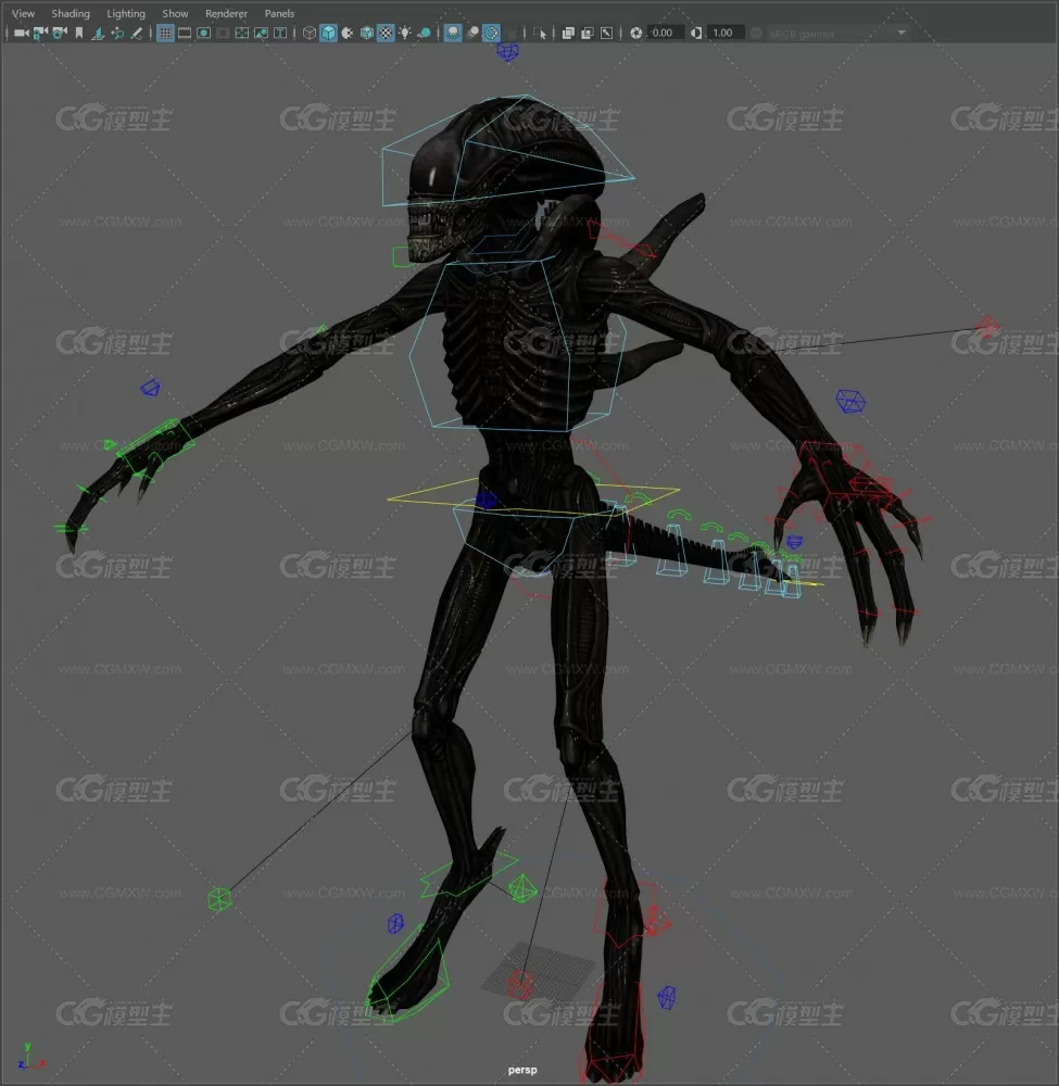 Alien Xenomorph full rigged and textured 异形-1