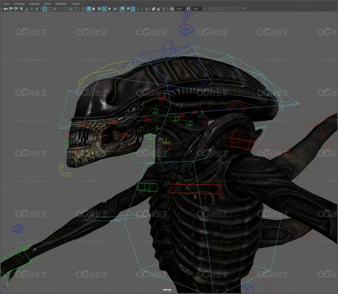 Alien Xenomorph full rigged and textured 异形-5