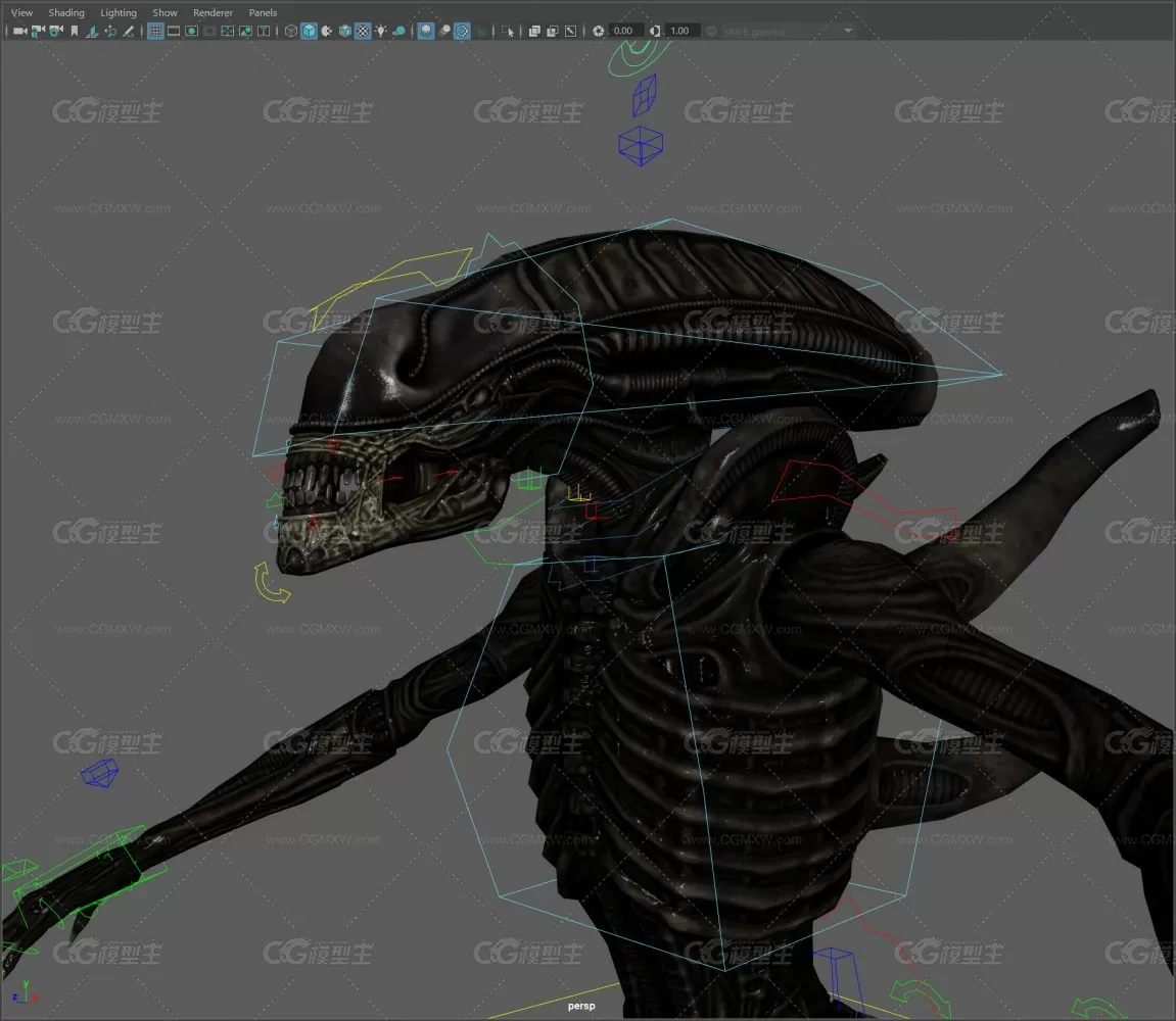 Alien Xenomorph full rigged and textured 异形-6