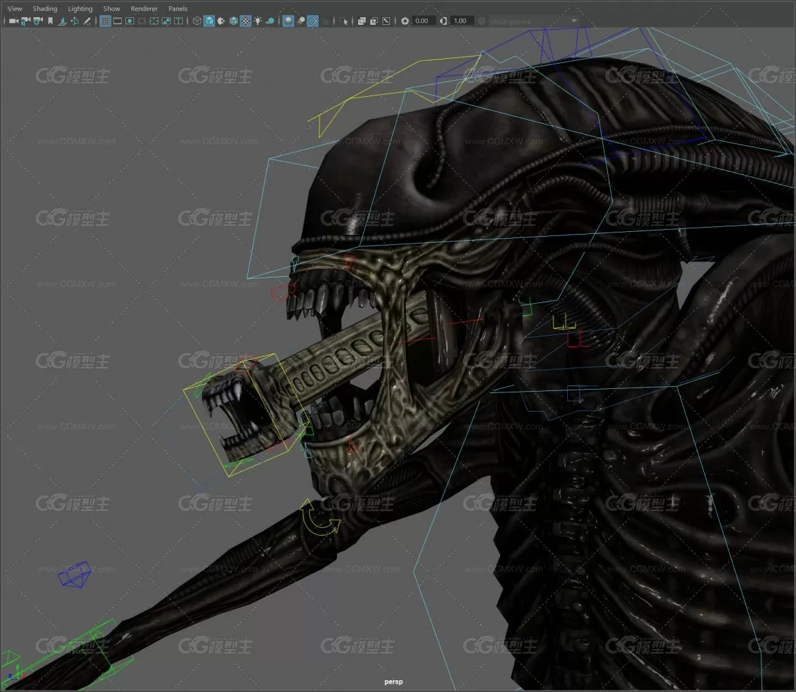 Alien Xenomorph full rigged and textured 异形-7