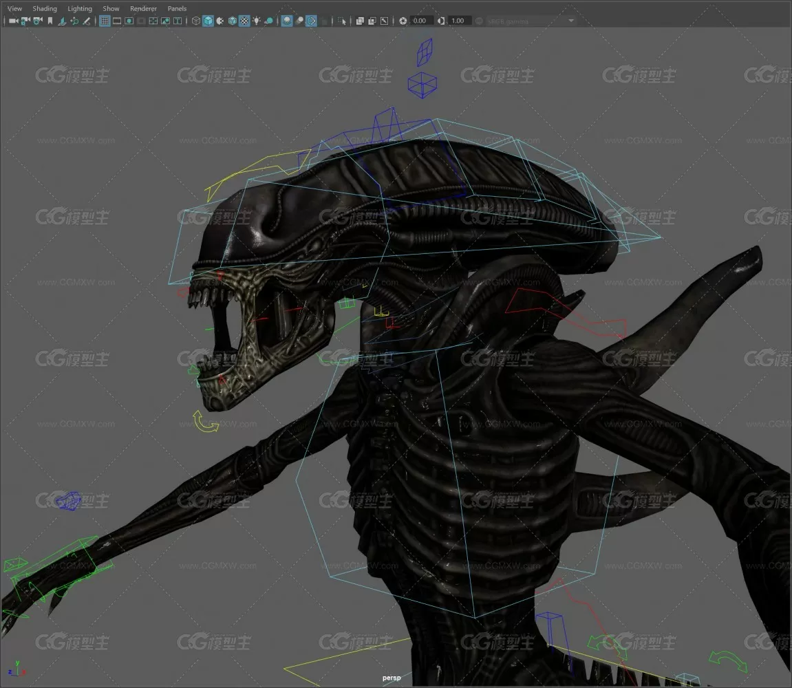 Alien Xenomorph full rigged and textured 异形-8