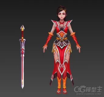 女剑客3D模型