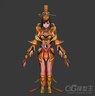 女道士3D游戏角色模型
