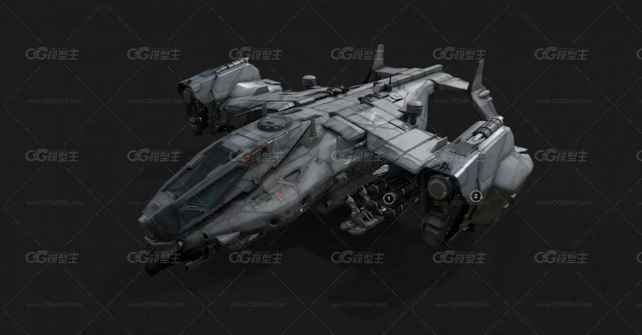 次时代战舰飞船 SF Heavy- Dropship _ Aircraft Carrier-1