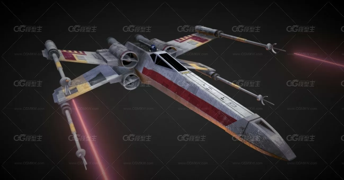 次时代战舰飞船 Star Wars X-Wing Fighter-1