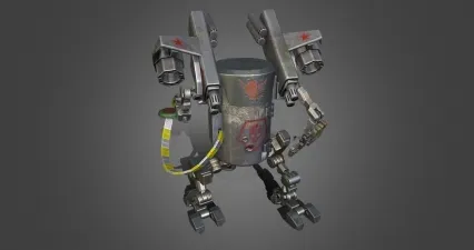 机甲时代 Bucketbot, a dieselpunk mecha