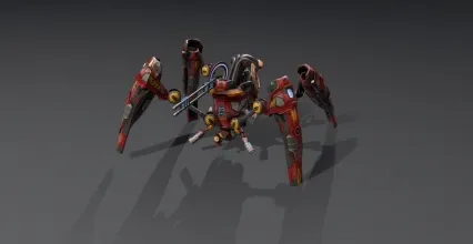 机甲时代 Spider Drone - 5 Skins with Walking Cycle