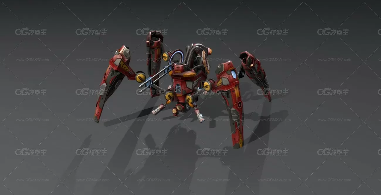 机甲时代 Spider Drone - 5 Skins with Walking Cycle-1