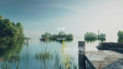 精致湖景 自然湿地 效果真实 直接套项目