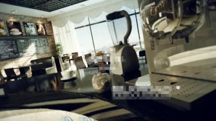 高端咖啡厅 coffee 渲染真实