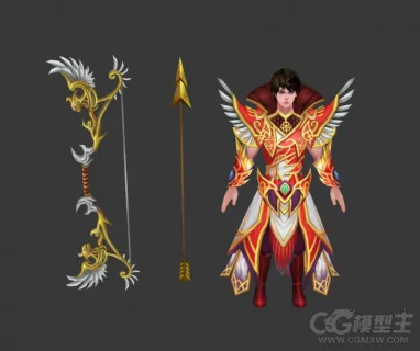 弓箭手男3D游戏模型