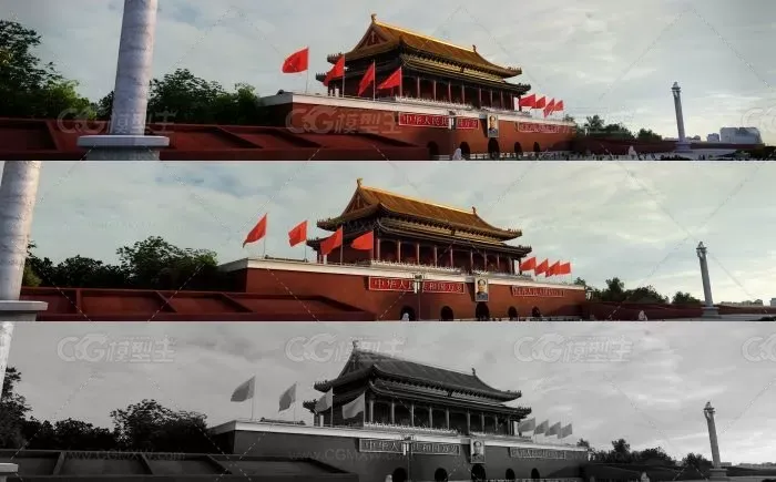 北京天安门 红旗飘飘-1