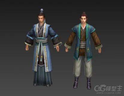 古代秀才3D角色模型