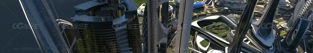 大型未来城市 概念中央商务区 超写实科技未来城市 未来高铁站 超级高铁 科幻城市 ...-4