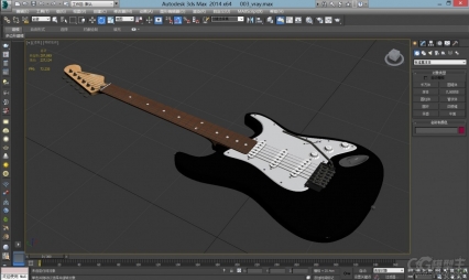 黑色电吉他模型