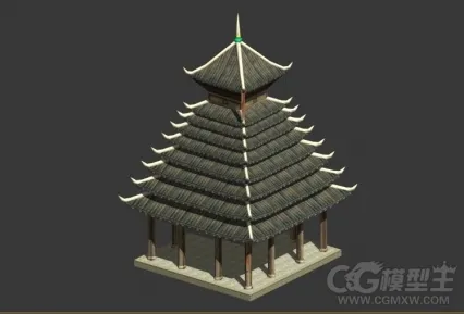 古代塔3D模型
