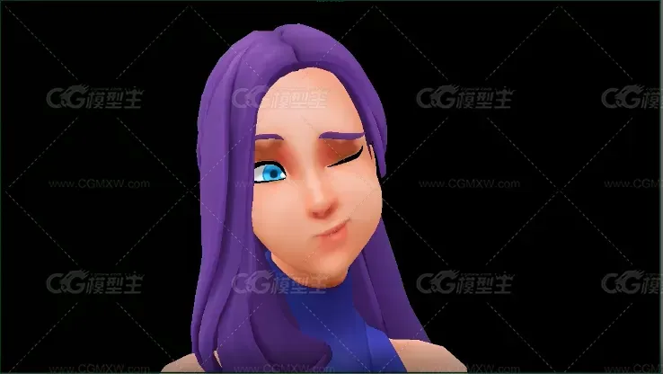 maya忍者女 带表情绑定-2