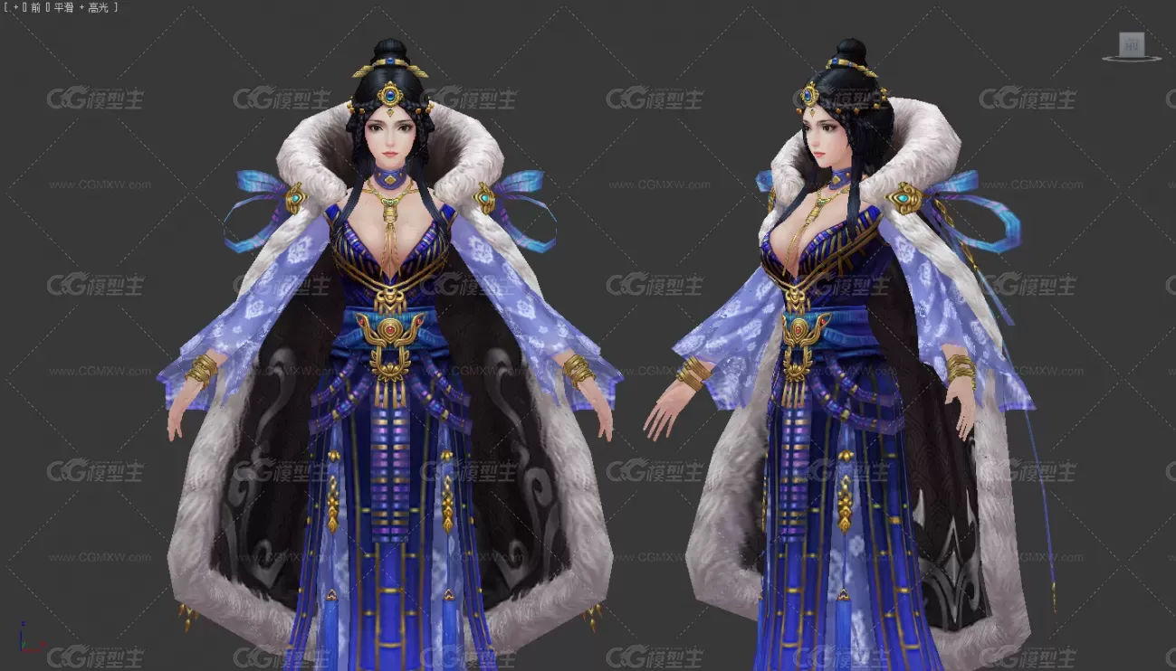高质量手绘中国风东方古典美女古代武侠美女角色-1