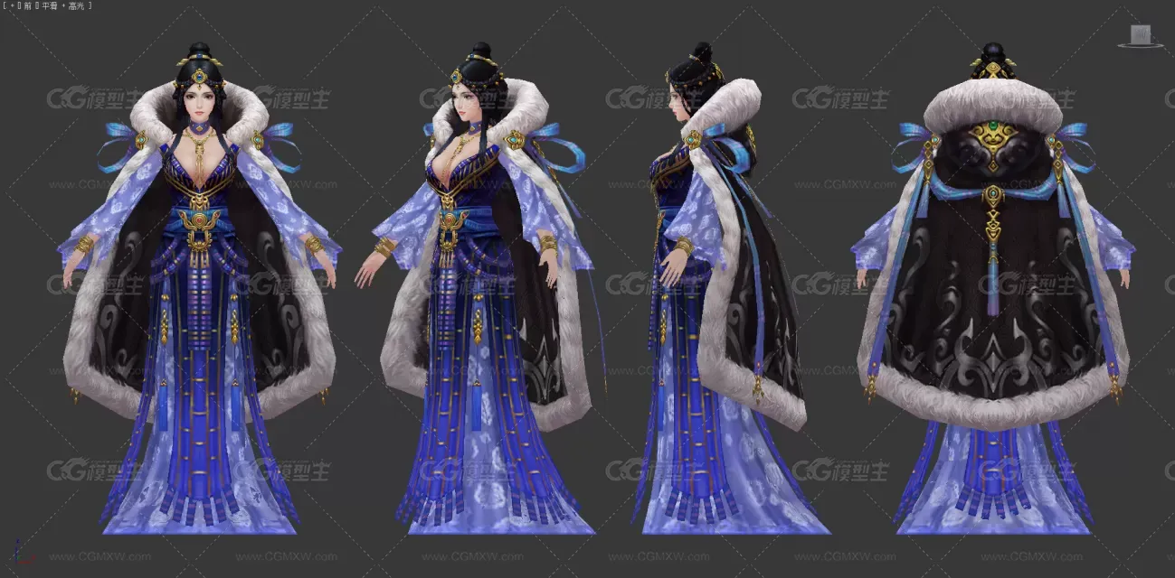 高质量手绘中国风东方古典美女古代武侠美女角色-2