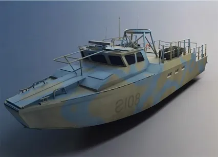 3D军事素材模型 边防巡逻艇