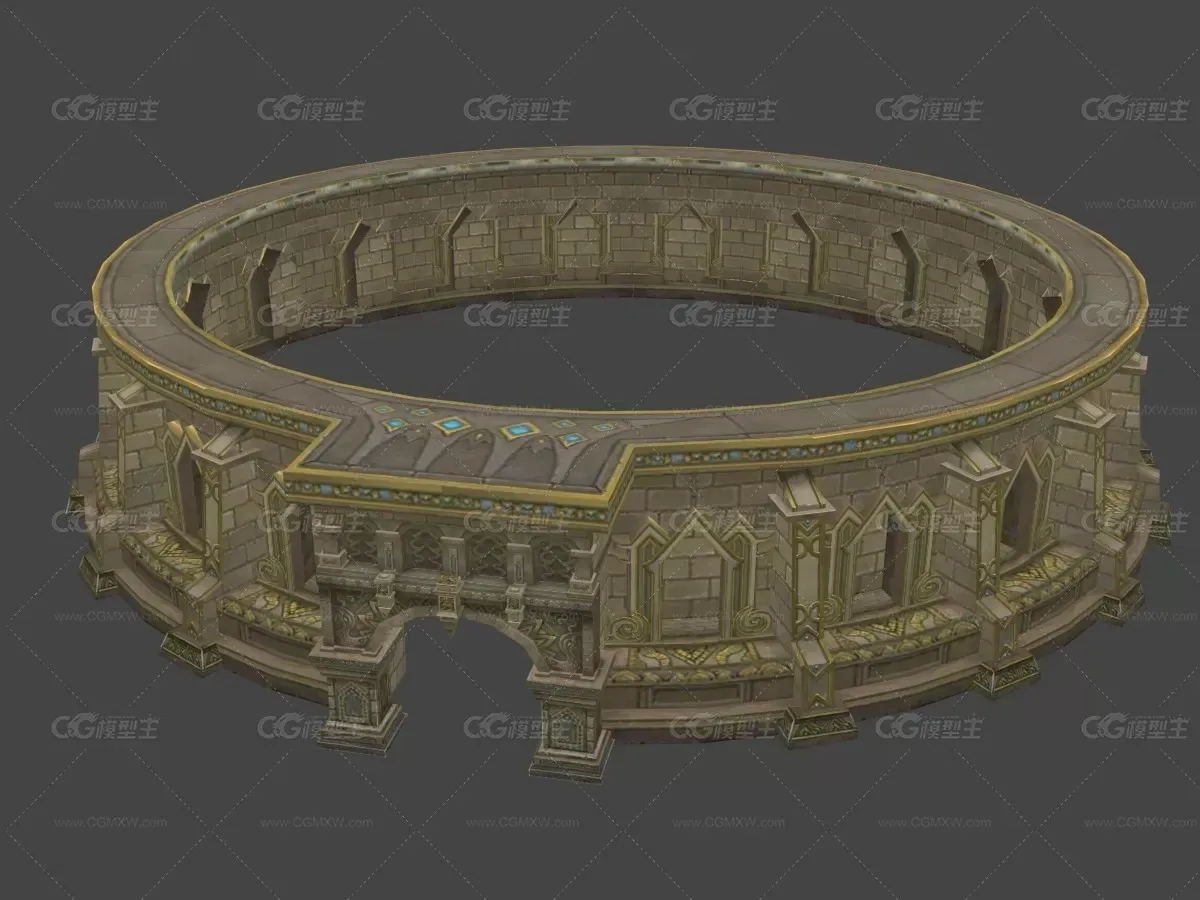 游戏古代建筑物  玛雅遗迹斗兽场-1