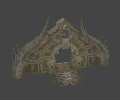 中式游戏古代建筑物 匈奴萨满围猎大门