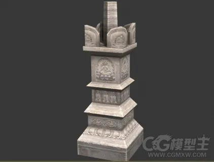 寺庙佛柱