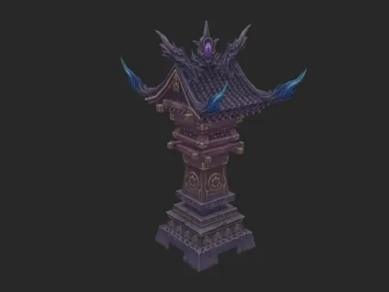 中式游戏古代建筑天阙王城 寺院灯塔