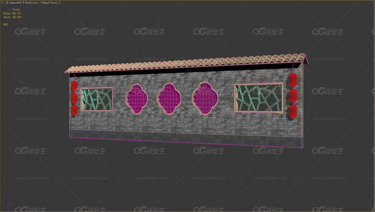 围墙 仿古墙 古建墙 花园墙 公园墙 园林墙-4