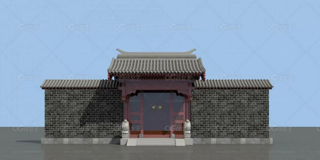 古建大门 院门 四合院 入口 大门 垂花门 门洞-2