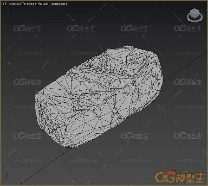 10款不同形状低多边形石头冰块3D模型-6