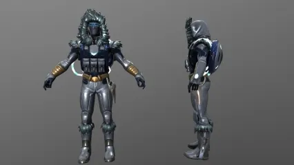 次世代PBR低模科幻突击士兵 装甲战士 Scifi重装战士 科幻战甲 铠甲战士 外星战士 ...