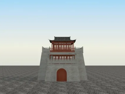 高精细模型 古建 城门 城楼 城墙 关口 关隘 哨所 古城