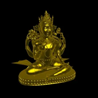 佛像雕塑3d模型  千手金佛