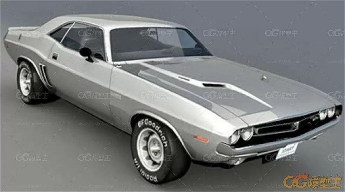 轿车 Dodge Challenger 1971 3D模型-1