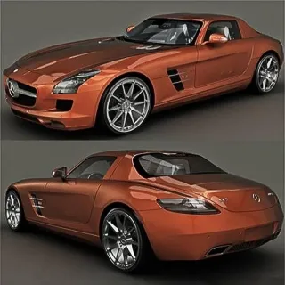 轿车 Mercedes Benz SLS 3D模型