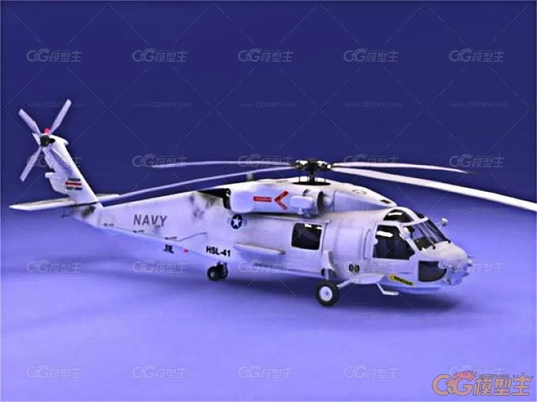 直升机 SH-60 SeaHawk 3D模型-1