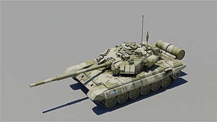 坦克装甲车 T-90A 3D模型 T90坦克