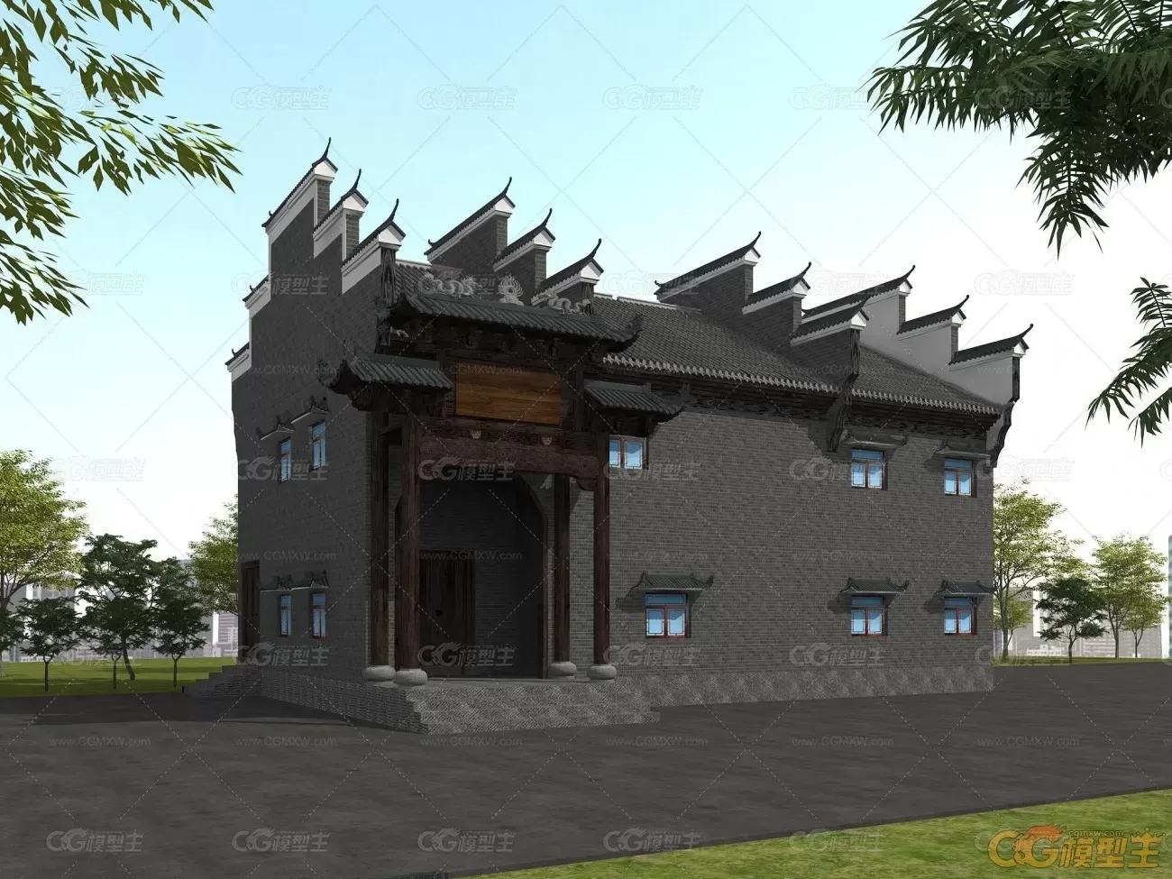 精模 徽派 古建 祠堂 寺庙-1