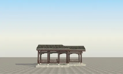 古建 连廊 走廊 回廊