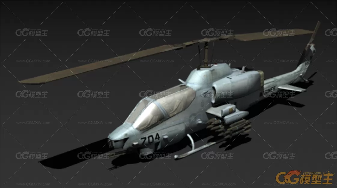 武装直升器 AH-1 Cobra 3D模型-1