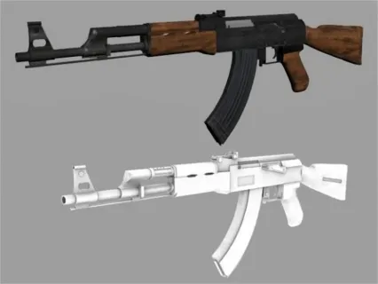 武器枪支 AK-47 3D模型