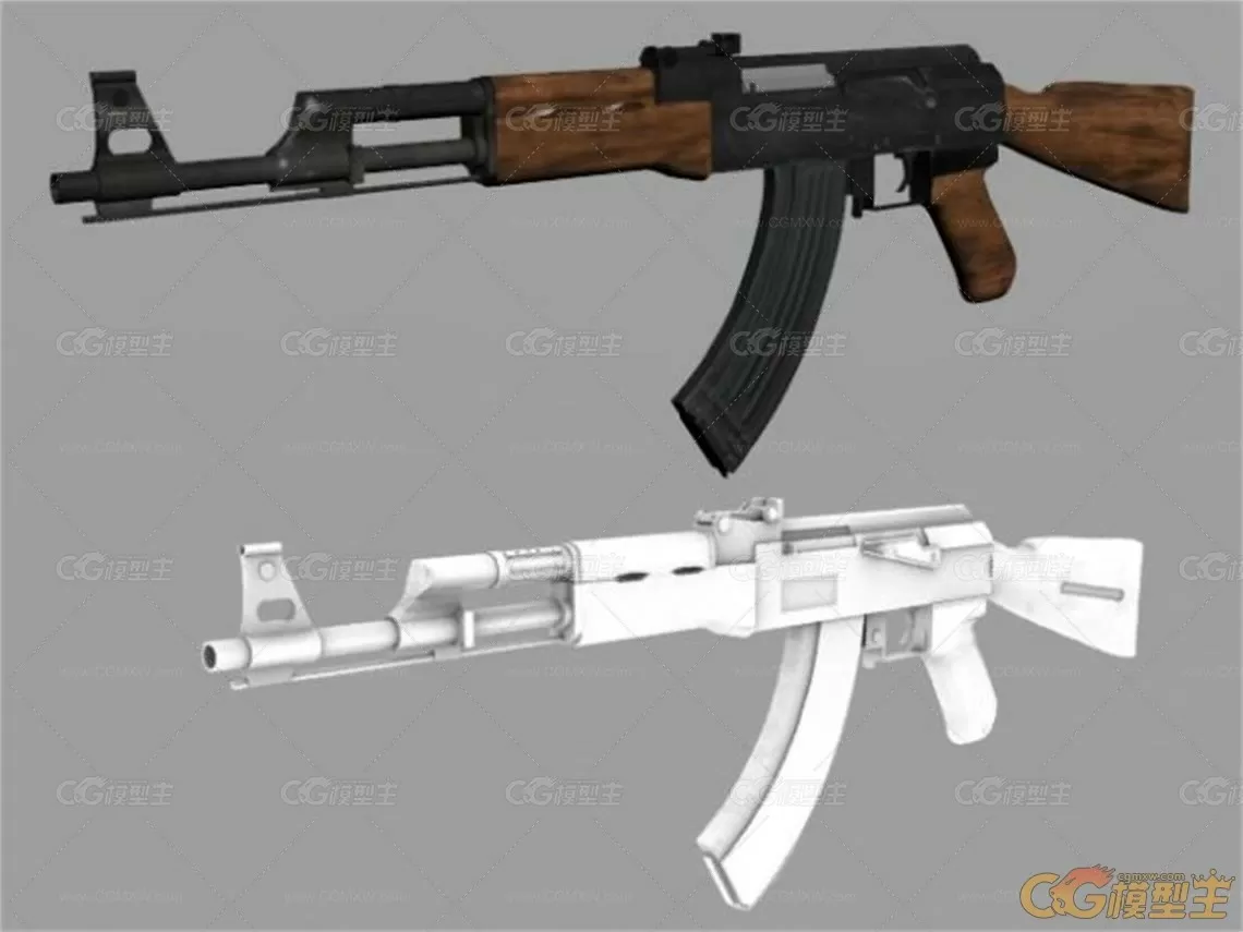 武器枪支 AK-47 3D模型-1