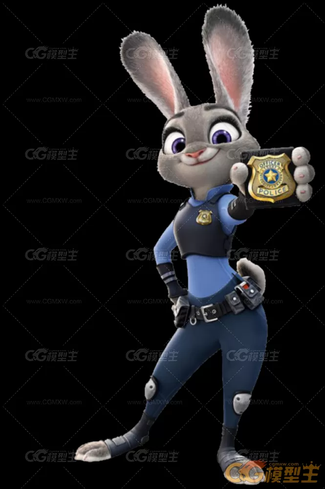 动漫角色 Base Judy Hopps 3D模型-1