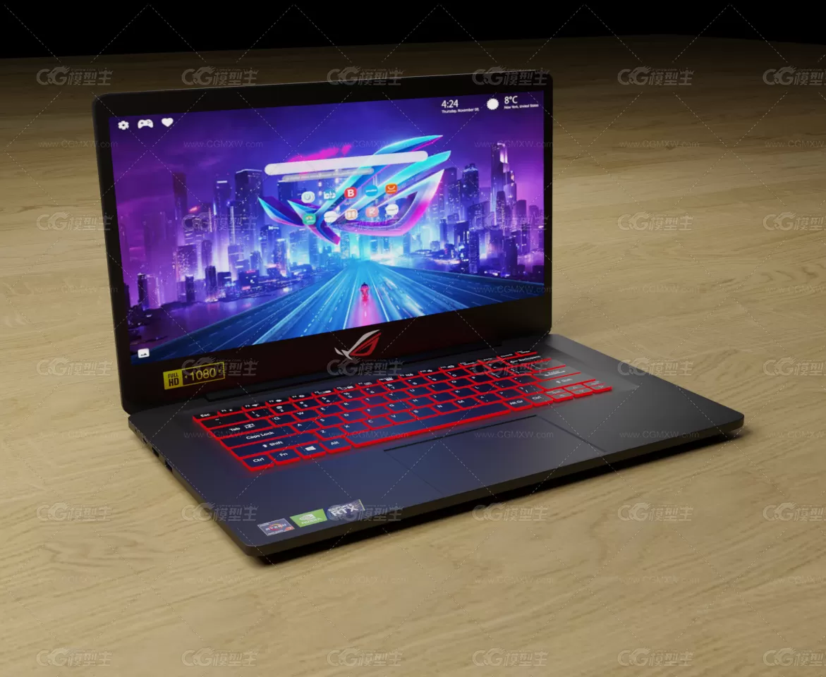 家用笔记本电脑 Laptop ASUS 3D模型-1